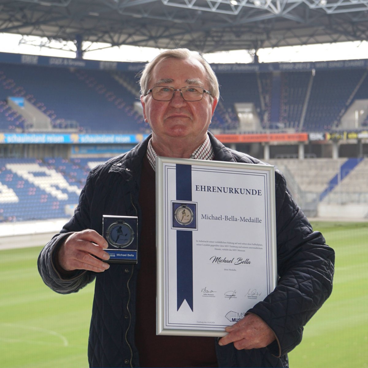 MSV Museum ehrt Engagement mit MichaelBellaMedaille